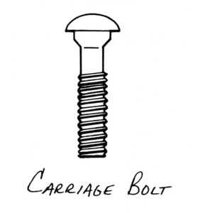 CARRIAGE BOLT, home hardware