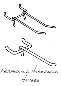 PERFORATED 
HARDBOARD HANGER, home hardware
