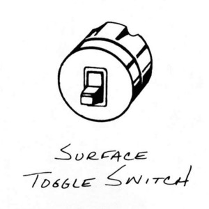 SURFACE TOGGLE SWITCH, 
electrical hardware