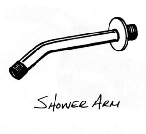 shower arm, plumbing